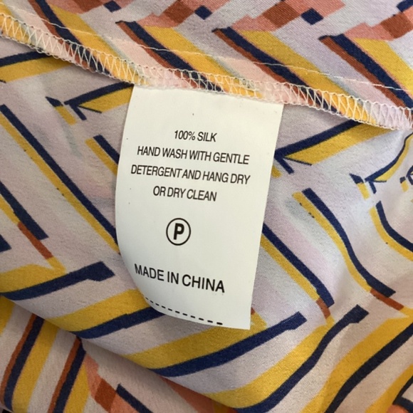 Anthropologie Marie Oliver Christienne Silk Peasant Blouse Top Size XS Orange - Picture 11 of 11